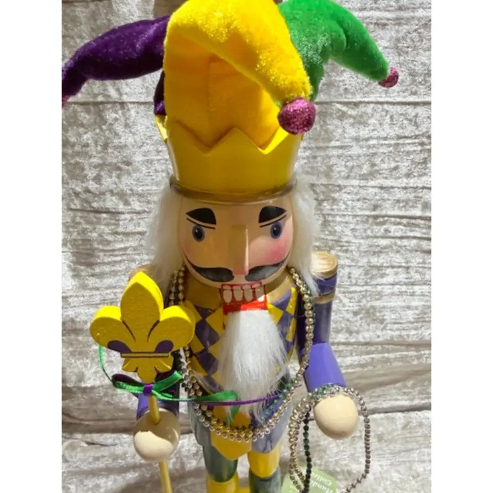 Santa's Workshop New in Box Mardi Gras Jester Nutcracker Handcrafted Holiday